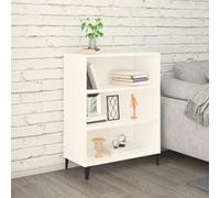 Owoxanthellate Buffet blanc 69,5 x 32,5 x 90 cm en matériau dérivé du bois - Design moderne avec 3 étagères - Surface au sol et support mural - Armoire comode pour salon, couloir et chambre à coucher