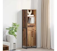 Owoxanthellate Buffet en bois recyclé avec tiroir et porte, 43 × 36 × 150,5 cm, design industriel, matériau au bois et acier, étagère sur pied pour salon, chambre à coucher, couloir