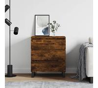 Owoxanthellate Buffet en chêne fumé 60 x 35 x 70 cm - En bois et pieds en fer - Design moderne - Miracle de rangement - Pour couloir, salon, chambre à coucher