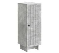Owoxanthellate Buffet gris béton, commode avec porte et poignée en métal, armoire d'appoint moderne en bois pour salon et couloir, buffet étroit avec 2 étagères, 33 x 34,5 x 90 cm