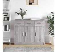 Owoxanthellate Buffet gris Sonoma 91 x 28 x 75 cm - En bois - Design moderne - Corps robuste - Merveilleux espace de rangement pour salon, chambre à coucher, couloir - Petite commode