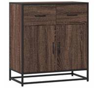Owoxanthellate Buffet marron aspect chêne 68 x 35 x 76 cm - Commode moderne avec cadre en métal, armoire d'appoint industrielle pour salon et couloir, buffet robuste en bois