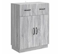 Owoxanthellate Buffet Sonoma gris 66 x 34,5 x 87 cm, commode moderne en bois avec tiroir et 2 portes, armoire d'appoint compacte pour salon, salle à manger et couloir