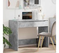 Owoxanthellate Bureau en béton gris 100 x 50 x 78 cm, en matériau dérivé du bois, moderne, avec tiroir, plan de travail robuste, durable, pour la maison, le bureau et la chambre d'enfant