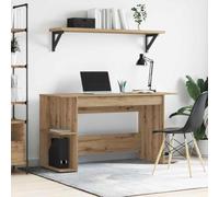 Owoxanthellate Bureau moderne en chêne artisan 140 x 50 x 75 cm en matériau dérivé du bois avec étagère et trou de gestion des câbles, pour la maison, le bureau et la chambre d'adolescent