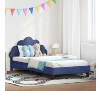 Owoxanthellate Cadre de lit pour enfant, en velours, bleu policier, avec espace de rangement, 90 x 190 cm, lit simple bas, moderne, sans sommier tapissier, pour chambre d'adolescent, chambre d'amis