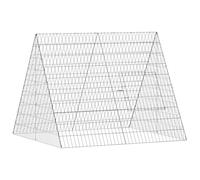 Owoxanthellate Cage à lapin d'extérieur en acier galvanisé pour le jardin, enclos pour petits animaux et enclos extérieurs pour lapin, argent, 110 x 100 x 85 cm