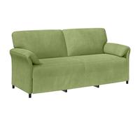 Owoxanthellate Canapé 3 places vert clair, moderne en velours, 198 x 83 x 95 cm, élégant canapé avec cadre en métal robuste et housse en velours pour le salon, trois places avec rembourrage en mousse