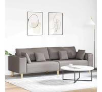 Owoxanthellate Canapé d'angle 3 places en tissu taupe, 250 x 77 x 76 cm, moderne, avec rembourrage en mousse de polyester respirante et pieds en bois, robuste et durable, pour salon, salle à manger