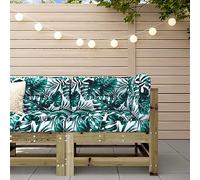 Owoxanthellate Canapé d'angle 63,5 x 63,5 x 60 cm en bois de pin imprégné en autoclave, design à lattes, coussin Oxford, salon de jardin, extérieur, peu encombrant pour petits balcons, terrasses