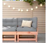 Owoxanthellate Canapé d'angle en pin Douglas - 61 x 61 x 62 cm - Avec coussin gris - Petit salon de jardin modulaire - Coin salon de jardin - Coin salon de balcon - Résistant aux intempéries - Bois