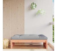 Owoxanthellate Canapé de jardin d'extérieur 120 x 84 x 30 cm en bois massif de Douglas avec coussin gris de 12 cm - Aspect lattes modulaires - Robuste et durable - Pour jardin, balcon, terrasse