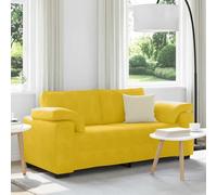 Owoxanthellate Canapé deux places jaune 180 x 77 x 82 cm Petit canapé rétro en velours avec accoudoirs en contreplaqué solides Design moderne pour salon, chambre à coucher et bureau Jaune