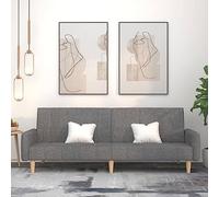 Owoxanthellate Canapé-lit 2 places - 220 x 84,5 x 69 cm - En tissu - Cadre en bois - Design moderne - Canapé-lit en quelques secondes - Pour salon, chambre d'amis, bureau