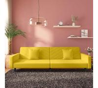 Owoxanthellate Canapé-lit 2 places, en velours, jaune, 220 x 84,5 x 69 cm, moderne, avec fonction de couchage, 110 kg, robuste et confortable, pour salon, chambre d'amis, appartement