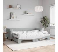 Owoxanthellate Canapé-lit avec 2 matelas, gris clair, 229 x 90 cm, lit de jour extensible, pour chambre d'amis, salon, chambre à coucher