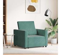 Owoxanthellate Canapé-lit simple en velours, vert foncé, 90 x 165 x 87 cm, avec fonction de couchage 3 en 1 et roulettes, design moderne au look tantra, pour salon, chambre d'amis, maison, bureau
