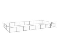 Owoxanthellate Chenil pour chien - Noir - 32 m² - En acier - Pour grands chiens - Jardin et camping - Grillage robuste - 800 x 400 x 70 cm - Design moderne pour parc pour chien - Intérieur et