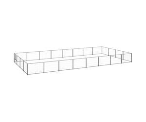 Owoxanthellate Chenil pour chien - Noir - 32 m² - En acier - Pour grands chiens - Jardin et camping - Grillage robuste - 800 x 400 x 70 cm - Design moderne pour parc pour chien - Intérieur et