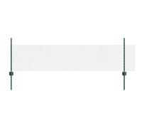 Owoxanthellate Clôture de jardin d'extérieur avec poteaux, vert, 10 m, kit complet en acier revêtu par pulvérisation et PVC, clôture brise-vue de 50 cm de haut et barrière flexible pour jardin et