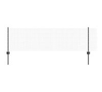 Owoxanthellate Clôture de jardin - Kit complet - Gris - 10 m x 60 cm - Clôture en treillis métallique avec 44 poteaux - Clôture en acier et PVC soudée par pulvérisation - Pour jardin et terrasse
