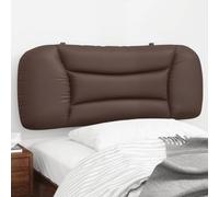 Owoxanthellate Coussin de tête de lit Hvar marron aspect cuir 110 x 15 x 48 cm en cuir synthétique avec design ondulé pour cadre de lit de 100 cm, montage mural, convient pour chambre à coucher et