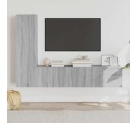 Owoxanthellate Ensemble de 3 meubles TV en bois - Gris Sonoma - 100 x 30 x 30 cm - 30,5 x 30 x 110 cm - 30,5 x 30 x 30 cm - Montage mural moderne