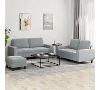 Owoxanthellate Ensemble de canapé 3 pièces en tissu gris clair 154 x 77 x 80 cm Design moderne avec fonction de rectification, robuste et durable, pour salon, couloir et chambre à coucher, petites