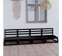 Owoxanthellate Ensemble de meubles de jardin, 4 places, en pin noir, 70 x 70 x 67 cm, modulaire, mini canapé, banc, banc, meubles de terrasse, meubles d'extérieur pour terrasse, balcon, jardin d'hiver