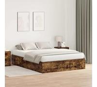 Owoxanthellate Espace de rangement - Cadre de lit 200 x 150 x 31,5 cm - En bois massif - Fonction de levage pliable - Peu encombrant