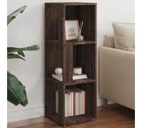 Owoxanthellate Étagère d'angle marron aspect chêne 33 x 33 x 100 cm - En matériau dérivé du bois - Avec 3 compartiments - Peu encombrante - Pour salon, chambre à coucher, bureau et petites pièces
