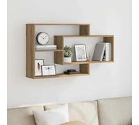 Owoxanthellate Étagère murale en chêne artisan 104 x 20 x 58,5 cm - En bois avec 3 compartiments - Design moderne - Robuste et durable - Pour salon, couloir et chambre à coucher