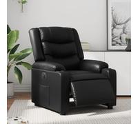 Owoxanthellate Fauteuil de relaxation électrique en cuir synthétique noir 77 x 93 x 99 cm Fonction couchage à 135° Design moderne et structure en métal robuste Convient pour le salon et le home cinéma