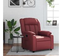 Owoxanthellate Fauteuil de relaxation en cuir synthétique avec fonction couchage manuel - 78 x 92 x 98 cm - Dossier réglable à 135° - Rembourrage épais - Poche latérale pour salon, TV, salle de