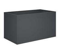 Owoxanthellate Jardinière en acier anthracite 100 x 50 x 50 cm | Jardinière rectangulaire solide en acier laminé à froid pour balcon, terrasse et jardin. Beaucoup d'espace pour vos herbes.