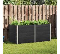 Owoxanthellate Jardinière surélevée de jardin - 200 x 100 x 91 cm - WPC - Anthracite - Design moderne - Résistant aux intempéries - Pour jardin, balcon et terrasse
