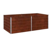 Owoxanthellate Jardinière surélevée en acier aspect rouille - 160 x 80 x 55 | Jardinière sans sol en acier robuste pour légumes et herbes dans le jardin, la terrasse ou l'extérieur avec beaucoup d'espace