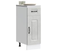 Owoxanthellate Kalmar Meuble bas de cuisine, gris béton, 30 x 46 x 81,5 cm, matériau dérivé du bois avec tiroir, pieds réglables en hauteur, charge maximale de 50 kg, design moderne pour cuisine