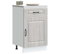 Owoxanthellate Kalmar Meuble de cuisine, gris, sonoma - 50 x 46 x 81,5 cm - Matériau dérivé du bois avec beaucoup d'espace de rangement, pieds réglables et surface robuste - Design moderne pour