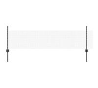 Owoxanthellate Kit complet de clôture de jardin avec poteaux - 50 m - Grillage en acier revêtu par pulvérisation - Clôture en métal stable - Pour extérieur, jardin, terrasse, brise-vue et sécurité