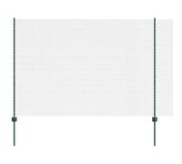 Owoxanthellate Kit complet de clôture de jardin avec poteaux vert, 2500 x 150 cm, clôture en treillis en acier revêtu par pulvérisation pour jardin, terrasse