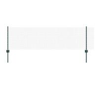 Owoxanthellate Kit de clôture de jardin avec poteaux vert, 50 x 0,6 m, panneau de clôture extérieur, kit complet, clôture en treillis métallique revêtu par pulvérisation résistant aux intempéries, en