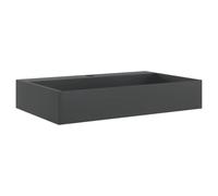 Owoxanthellate Lavabo noir mat 60 x 38 x 11 cm en fonte minérale