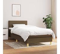 Owoxanthellate Lit à sommier tapissier 90 x 190 cm, lit simple, avec matelas à ressorts ensachés et tête de lit réglable en hauteur, lit rembourré, moderne, pour chambre à coucher, chambre d'amis