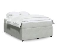Owoxanthellate Lit à sommier tapissier en velours, 160 x 200 cm, avec matelas à ressorts ensachés, dureté moyenne, structure en bois, lit d'invité pliable pour chambre à coucher, appartement et