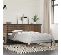 Owoxanthellate Lit simple en bois métallique 90 x 190 cm - Gris Sonoma - Lit en métal pliable - Design moderne - Cadre robuste pour chambre à coucher, chambre d'amis, chambre d'adolescent