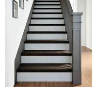 Owoxanthellate Lot de 12 marches d'escalier en chêne marron foncé - 80 x 25 x 2 cm - Bois massif - Design moderne - Comme rebord de fenêtre ou marchepied pour salon, couloir et chambre à coucher