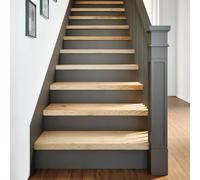 Owoxanthellate Lot de 12 marches d'escalier en chêne massif - 70 x 30 x 2 cm - Design moderne non traité - Robuste et durable - Pour salon, couloir et chambre à coucher