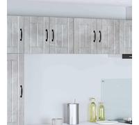 Owoxanthellate Lot de 2 armoires murales de cuisine - Gris béton - 60 x 31 x 40 cm - En matériau dérivé du bois avec 4 étagères et portes - Design moderne - Robuste et durable - Pour cuisine, salon