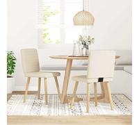 Owoxanthellate Lot de 2 chaises de salle à manger, aspect lin, 45 x 54 x 86 cm, design moderne avec structure en bois et métal, robustes et confortables, pour cuisine, salle à manger, salon